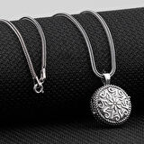 Çift Taraflı Açılabilir Cevşen  925 Ayar Gümüş Erkek Kolye