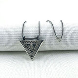 Osmanlı Tugra  Cevşeni Kebir Dualı Orta Boy 925 Ayar Gümüş Erkek Kolye