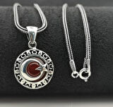 Ay Yıldız  925 Ayar Gümüş Erkek Kolye