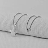 Parlak Yıldız Tasarımı 925 Ayar Gümüş Erkek Kolye