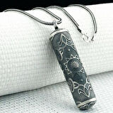 Silindir Cevşeni Kebir Dualı 925 Ayar Gümüş Erkek Kolye