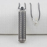 Silindir Cevşeni Kebir Dualı 925 Ayar Gümüş Erkek Kolye