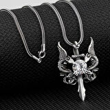 Ejderha Tasarımlı 925 Ayar Gümüş Erkek Kolye