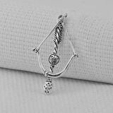 Yunan Tanrısı Eros Un Oku Ve Yayı Tasarımı 925 Ayar Gümüş Erkek Kolye Ucu