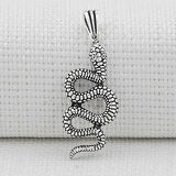 Yılan Figürlü  925 Ayar Gümüş Erkek Kolye Ucu