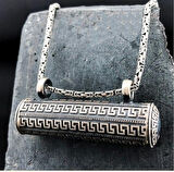 Büyük Boy Kral Zincir Cevşeni Kebir Dualı 925 Ayar Gümüş Erkek Kolye