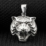 Aslan Üç Boyutlu 925 Ayar Gümüş Erkek Kolye