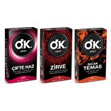 Okey Prezervatif 3'lü Paket Çifte Haz - Sıcak Temas - Zirve