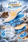 Soft Winter Sıcak Tutan Termal Yünlü Kışlık Ortopedik Jel Silikon Tabanlık MT7033