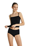 Blackspade 1306 Kadın Essential Midi Slip Siyah