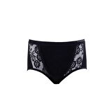 Blackspade Kadın Büyük Beden Slip Külot Dantelli Private 1316 - Siyah