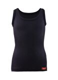 Blackspade Siyah Çocuk Yuvarlak Yaka Kolsuz Düz İç Giyim Atlet 02-9264-Thermal Si