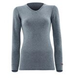 Blackspade V Yaka Füme Melanj Erkek Termal Üst İçlik