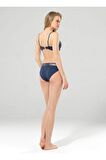 Blackspade 8905 Kadın Lacivert Baskılı Bikini Altı
