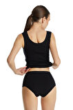 Blackspade 1333 Kadın Private Dantel Midi Slip Siyah
