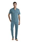 Blackspade Yeşil Melanj Erkek Pijama Takımı 40461