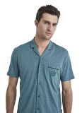 Blackspade Yeşil Melanj Erkek Pijama Takımı 40461