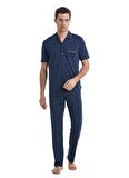 Blackspade Lacivert Melanj Erkek Pijama Takımı 40461