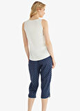 Blackspade Yuvarlak Yaka Düz Krem Kadın Pijama Takımı 51843