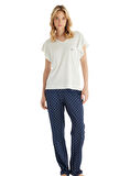 Blackspade Kadın Krem Pijama Takımı 51842 