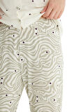 Blackspade Gömlek Yaka Baskılı Beyaz Kadın Pijama Takımı 51857