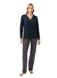 Blackspade Kadın Lacivert Pijama Takımı 51913 