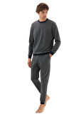Blackspade Erkek Antrasit Uzun Kol Pijama Takımı 40801 