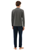 Blackspade Erkek Antrasit Uzun Kol Pijama Takımı 40800 
