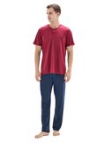 Blackspade Erkek Kırmızı Kısa Kol 3'lü Pijama Takımı 40878