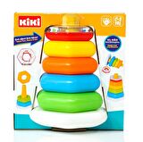 Renkli Altıgen Halkalar Bebek Eğitici Oyuncak Kiki Kule Altıgen