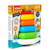 Renkli Altıgen Halkalar Bebek Eğitici Oyuncak Kiki Kule Altıgen