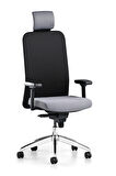Bürotime Comfy Başlıklı Çalışma Koltuğu Siyah/Antrasit