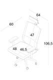 Bürotime Cozy Başlıklı Çalışma Koltuğu - 3D Kol - Alüminyum Ayak  - Yeşil/Siyah