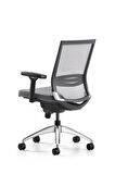 Bürotime Cozy Çalışma Koltuğu - 3D Kol - Alüminyum Ayak - Gri/Antrasit