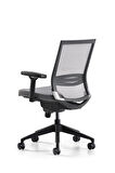 Bürotime Cozy Çalışma Koltuğu - 3D Kol - Plastik Ayak - Antrasit/Gri