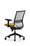 Bürotime Cozy Çalışma Koltuğu - 3D Kol - Plastik Ayak - Sarı/Gri