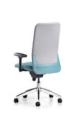 Bürotime Comfy Çalışma Koltuğu| 3D Kol | Krom Ayak | Gri/Mint Yeşili