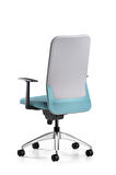 Bürotime Comfy Çalışma Koltuğu | Sabit Kol | Krom Ayak | Gri/Mint Yeşili
