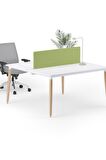 Bürotime Era Çalışma Masası Ahşap 142 x 120 cm Beyaz 