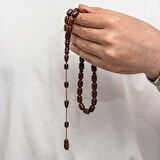 Sıkma Kehribar 925 Ayar Gümüş Tesbih