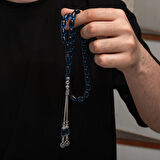 Sıkma Kehribar 925 Ayar Gümüş Tesbih