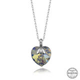 Swarovski Crystal Taşlı Kalp Gümüş Kadın Kolye