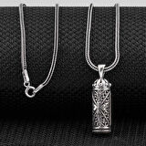 Tasarım Cevşen Dualı 925 Ayar Gümüş Erkek Kolye