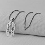 Jilet Tasarımlı 925 Ayar GümüşErkek Kolyesi