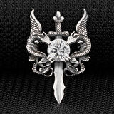 Ejderha Tsarımlı 925 Ayar Gümüş Erkek Kolye Ucu