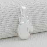 Boks Eldiveni Ucu Küçük 925 Ayar Gümüş Erkek Kolye Ucu