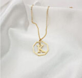 Harf Yazılı 14 Ayar Altın Kolye