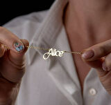 İsim Yazılı 14 Ayar Altın Kolye