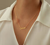 İsim Yazılı 14 Ayar Altın Kolye