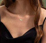 Tarih Yazılı 14 Ayar Altın Kolye